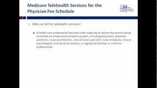 2013 Medicare Physcian Fee Schedule webinar part II [upl. by Kermie]