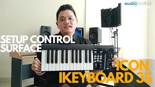 SETUP CONTROL SURFACE ICON IKEYBOARD 3S DI LOGIC PRO X [upl. by Edie]