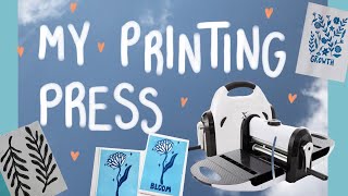 How To Use The XCut Xpress As A Printing Press Lino Printing Press [upl. by Eilsehc]