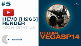 Tutorial Magix Sony Vegas Pro 14 Como Renderizar en H265 HEVC Codec N5 [upl. by Icats]