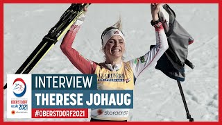 Therese Johaug  quotMy shape was goodquot  Womens 10 km F  2021 FIS Nordic World Ski Championships [upl. by Glassco]