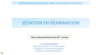 Sédation en réanimation [upl. by Doss]