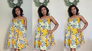 comment couper et coudre robe avec bretelle couture dress tutorial debutante africacouture [upl. by Evangelist892]