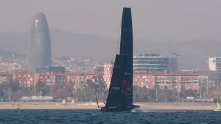 Cup Spy Highlights  Alinghi Red Bull Racing AC75  Barcelona Day 117 February 7 2024 [upl. by Esoj]