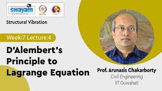 Lec 26 DAlemberts Principle to Lagrange Equation [upl. by Gulick]