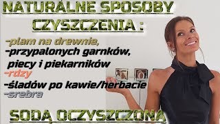 Naturalne Czyszczenie Sodą białe ślady na drewnie spalenizna rdza ślady po kawie srebro [upl. by Ahseinek]