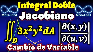 Integral doble usando Jacobiano EXPLICADO PASO A PASO Cambio de Variable Transformación [upl. by Ailati]