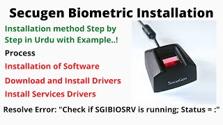 Secugen biometric installation and drivers  resolve Check if SGIBIOSRV is running Status   error [upl. by Atin]