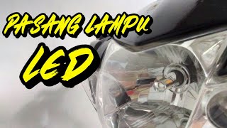 Ubah Arus AC ke DC Motor Yamaha Vega R New  Ganti Lampu Led Terang [upl. by Wylie]