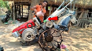 How to change gear oil in power tiller  Power tiller ki gear oil kaise change karein [upl. by Zelma]