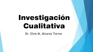 INVESTIGACION CUALITATIVA BASES EPISTEMOLOGICAS [upl. by Palm]