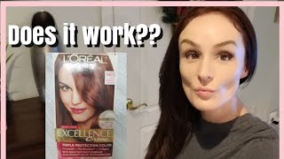 Review on box dye hair color  Loreal Excellence Creme 6RB Light Reddish Brown [upl. by Abigale]