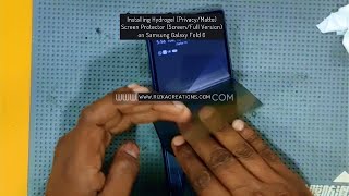 Samsung Galaxy Fold 6  Installation Hydrogel PrivacyMatte Screen Protector ScreenFull version [upl. by Leontine318]