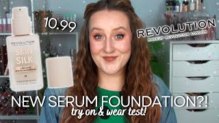 REVOLUTION SKIN SILK FOUNDATION REVIEW amp WEAR TEST NEW Luminous Serum Foundation Makeup Try On [upl. by Yalonda434]