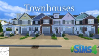 I built some cute townhouses  Sims 4 Speedbuild [upl. by Krishnah]