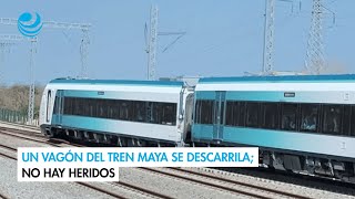 Un vagón del Tren Maya se descarrila no hay heridos [upl. by Nnylyoj124]