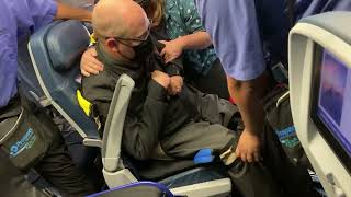 quadriplegic transfer from aisle chair to aircraft [upl. by Eseilenna]