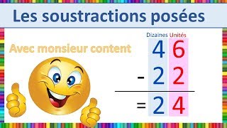 Les soustractions posées [upl. by Ahsinwad]