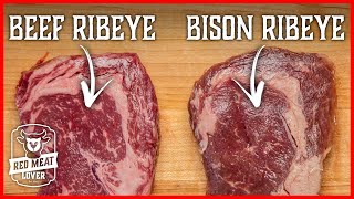 American Bison Steak vs USDA Prime Beef Steak  A TasteOff [upl. by Ormsby]