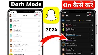 How to enable dark mode on snapchat  Snapchat ko Dark Mode Kaise Kare 2024 [upl. by Nemhauser]