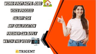 trigent hiring work from home jobs 🏡 [upl. by Ynnol]