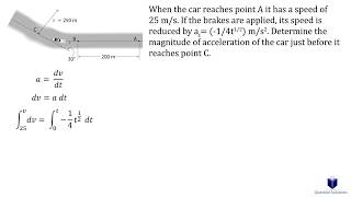 When the car reaches point A it has a speed of solved [upl. by Leftwich]