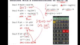 Calculating pH pOH H H3O OH of Acids and Bases  Practice [upl. by Esyned]