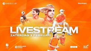 Livestream Davis Cup Qualifiers in Groningen zaterdag 3 februari  KNLTB [upl. by Elroy]