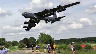 Screaming Loud B52 Bombers Landing at RAF Fairford UK [upl. by Allemac856]