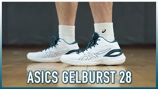 ASICS GELBURST 28 實鞋介紹  全能速度型球鞋的代名詞！中筒樣式設計更流線好看了～ [upl. by Doraj]