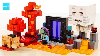 レゴ マインクラフト ネザーポータルの戦い 21255 ／ LEGO Minecraft The Nether Portal Ambush Speed Build amp Review [upl. by Gram]