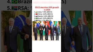 😯 All BRICS country GDP growth 💹 in 2024gdpgrowthrate2024 indiaytshortviral [upl. by Henriques]