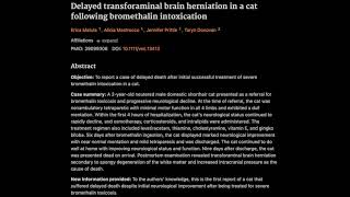 12 Delayed transforaminal brain herniation in a cat following bromethalin intoxication [upl. by Leizo815]