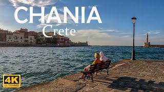 Chania Old Town Walking Tour 4K The History and Beauty of Greece [upl. by Ciprian]