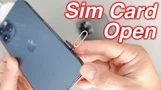 How To Remove Sim Card From iPhone 12 Pro Max  How To Insert Sim Card iPhone 12 [upl. by Shaffert]