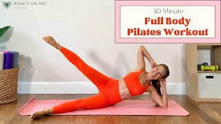 30 Min Full Body Workout  All Levels At Home Pilates No Equipment [upl. by Yneffit]