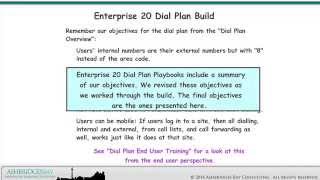 Enterprise 20 Dial Plan Build  Dial Plan Build Overview Part 1 [upl. by Nere]