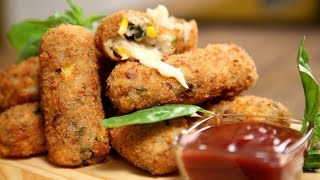 Potato Croquettes Recipe  Easy To Make Snack Recipe  The Bombay Chef  Varun Inamdar [upl. by Cinda]