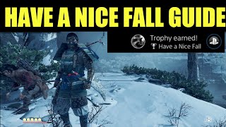 How to Kill an Enemy With Fall Damage by knocking them off a ledge quothave a nice Fallquot Trophy Guide [upl. by Toffey]