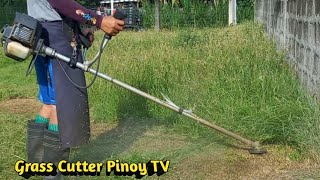 PART 2 CUTTING THE GRASS AND WEEDS AT THE VACANT YARD  OVERGROWN GRASSCUTTING [upl. by Rebekkah]