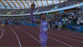 Quincy Wilson U18 World record 400m 4459 USA Olympic trials 2024 [upl. by Noryd]