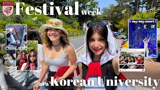 What a Korean Uni Festival looks like 🇰🇷🎈 3 days of concerts liningup all day 10 artists [upl. by Novar620]