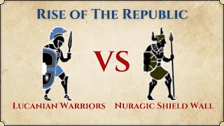 ROME II Total War Rise of The Republic  Lucanian Warriors VS Nuragic Shield Wall [upl. by Nannie]