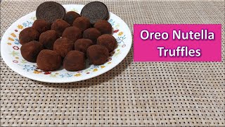 Oreo Nutella Truffles  Super easy to make [upl. by Rodger440]