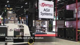 Hybrid AGV Interfacing with 20 Pallet Racking [upl. by Enawyd]