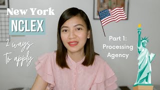 Easiest Way to apply for NCLEX  NYSED 🇺🇸🗽  Part 1 Processing Agency [upl. by Most]