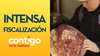 ¿CARNE DESCOMPUESTA La fiscalización de carnicerías en Lo Valledor  Contigo en la Mañana [upl. by Kalasky169]