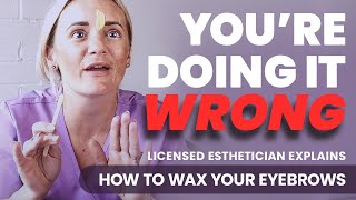 How to Wax Your Eyebrows at Home Easy Tutorial [upl. by Philemol]