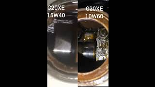 Oleo 15w40 vs 10w60 motor C20XE [upl. by Drofyar900]