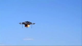 Amazon dévoile un projet de minidrones pour des livraisons [upl. by Ahsinroc833]